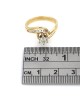 Diamond Solitaire Bypass Wedding Set in Yellow Gold